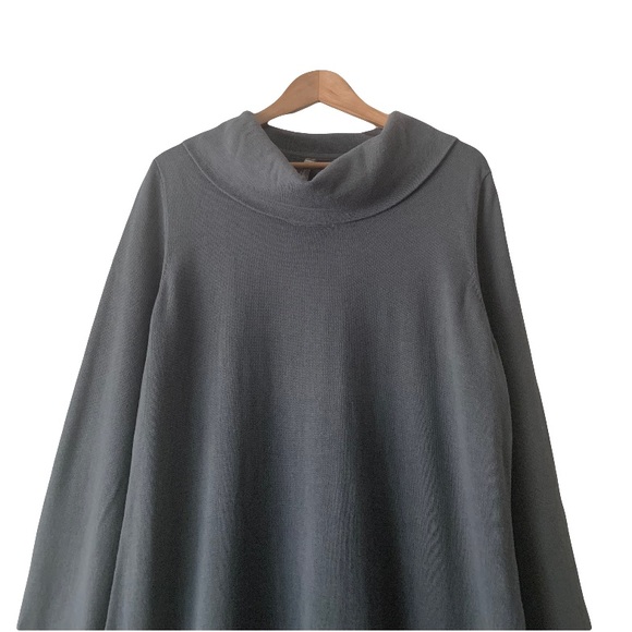 NWT Hanna Andersson Cowl Neck Sweater Midi Dress Women Size XL Gray Cozy - Picture 5 of 11